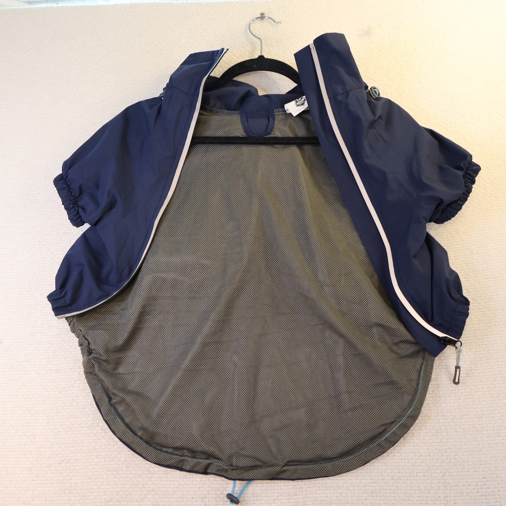 Arcadia Trail Dog Lrg Waterproof Windbreaker Navy Blue Hooded Mesh Lined Jacket - Picture 8 of 8